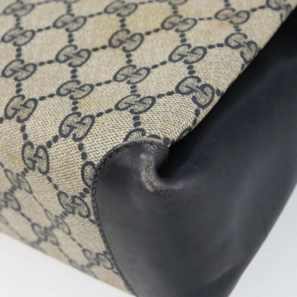 GUCCI GG Supreme Shoulder Bag PVC Navy Gold 001 085 1368 Auth 158804 - Picture 2 of 15